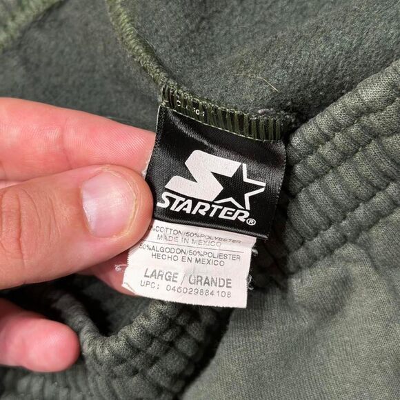 Vintage Starter Embroidered Green Sweatpants With Pockets - Picture 4 of 4